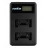 Dual Channel LCD USB Charger for Fujifilm NP-45 Camera Battery