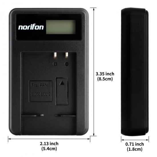 LCD USB Charger for Panasonic CGA-S005 Camera Battery