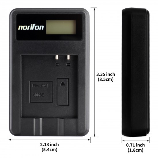 LCD USB Charger for Panasonic CGA-S008A Camera Battery