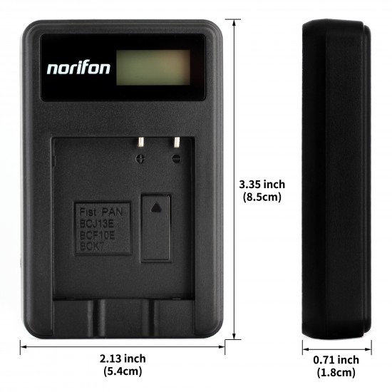 LCD USB Charger for Panasonic DMW-BCF10 Camera Battery