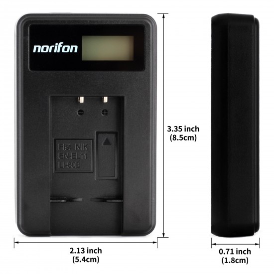 LCD USB Charger for Nikon EN-EL11 Camera Battery