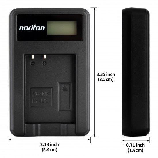 LCD USB Charger for Nikon EN-EL12 Camera Battery