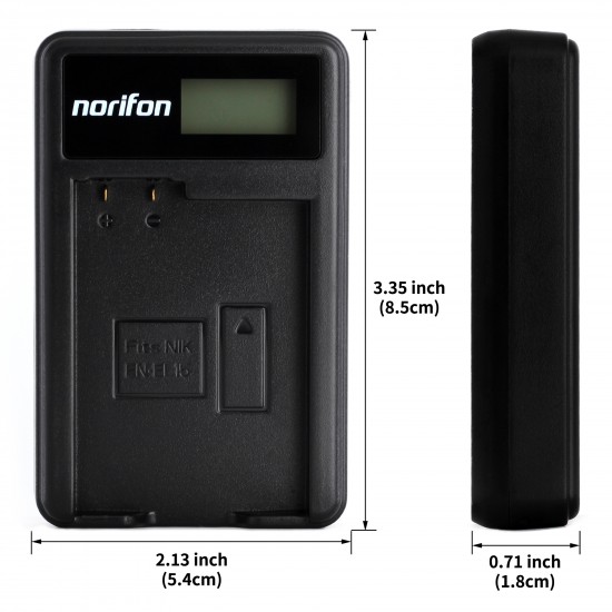 LCD USB Charger for Nikon EN-EL15 Camera Battery