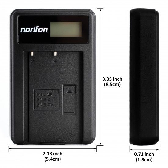 LCD USB Charger for Nikon EN-EL9 Camera Battery