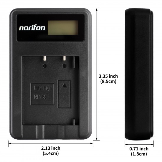 LCD USB Charger for Fujifilm NP-85 Camera Battery