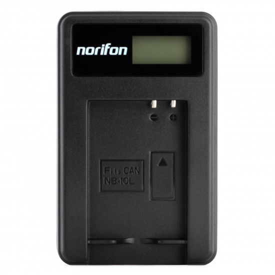 LCD USB Charger for Canon NB-10L Camera Battery