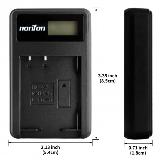 LCD USB Charger for Sony NP-BD1 Camera Battery