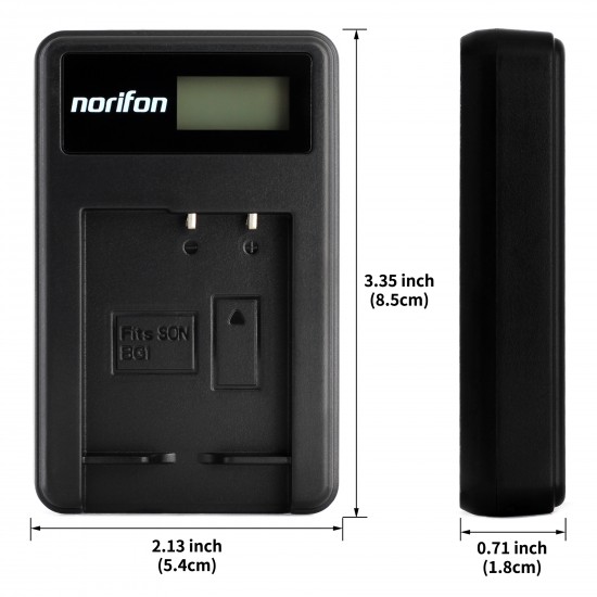 LCD USB Charger for Sony NP-BG1 Camera Battery