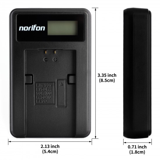 LCD USB Charger for Sony NP-FH50 Camera Battery