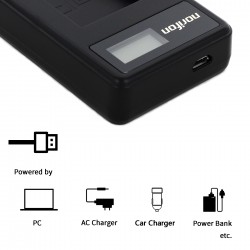 LCD USB Charger for Konica Minolta NP-400 Camera Battery