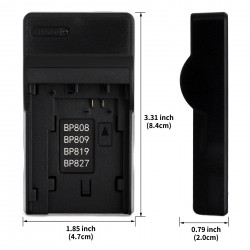 Ultra Slim USB Charger For Canon BP-808 Camera Battery