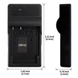 Ultra Slim USB Charger For Casio NP-40 Camera Battery