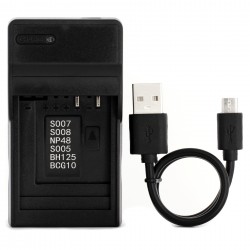 Ultra Slim USB Charger For Pentax D-LI106 Camera Battery