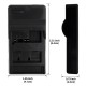 Ultra Slim USB Charger For Pentax D-Li109 Camera Battery