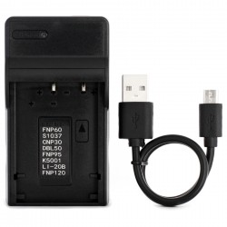 Ultra Slim USB Charger For Pentax D-LI2 Camera Battery