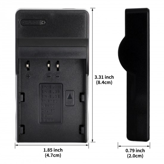 Ultra Slim USB Charger For Pentax D-LI50 Camera Battery