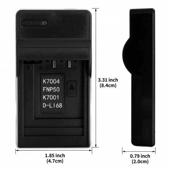 Ultra Slim USB Charger For Pentax D-LI68 Camera Battery