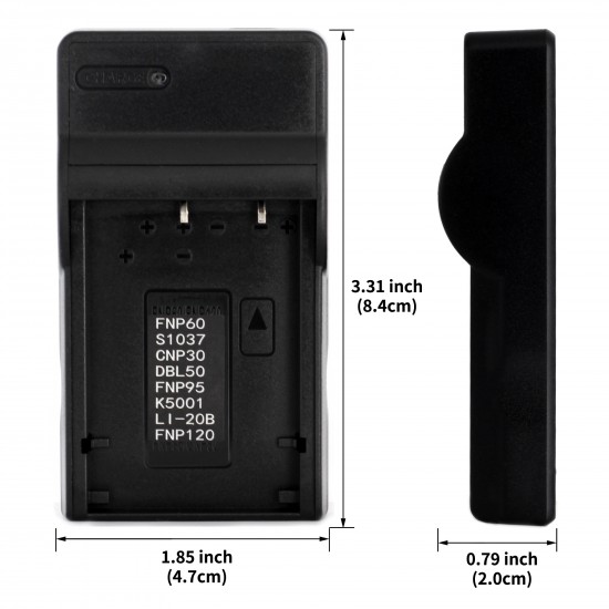 Ultra Slim USB Charger For Pentax D-LI7 Camera Battery