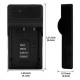 Ultra Slim USB Charger For Pentax D-LI8 Camera Battery