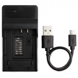 Ultra Slim USB Charger For Sanyo DB-L80 Camera Battery