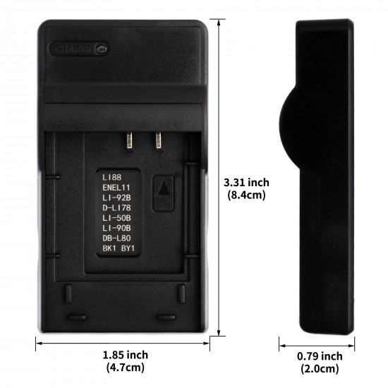 Ultra Slim USB Charger For Sanyo DB-L80 Camera Battery