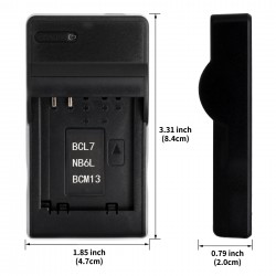 Ultra Slim USB Charger For Panasonic DMW-BCL7E Camera Battery