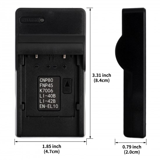 Ultra Slim USB Charger For Nikon EN-EL10 Camera Battery