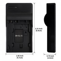 Ultra Slim USB Charger For Nikon EN-EL15 Camera Battery