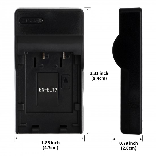 Ultra Slim USB Charger For Nikon EN-EL19 Camera Battery