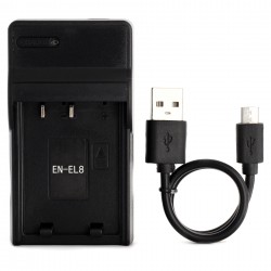 Ultra Slim USB Charger For Nikon EN-EL8 Camera Battery