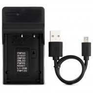 Ultra Slim USB Charger For Fujifilm NP-60 Camera Battery