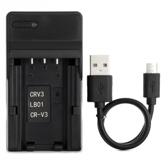 Ultra Slim USB Charger For Kodak CR-V3 Camera Battery