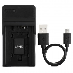 Ultra Slim USB Charger For Canon LP-E5 Camera Battery