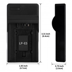 Ultra Slim USB Charger For Canon LP-E5 Camera Battery