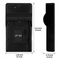 Ultra Slim USB Charger For Canon LP-E6 Camera Battery