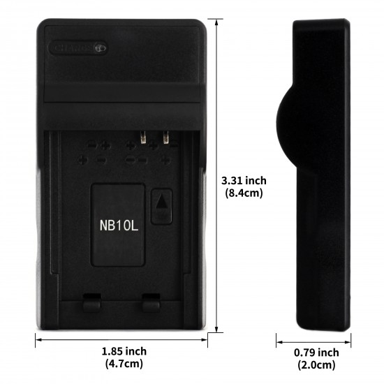 Ultra Slim USB Charger For Canon NB-10L Camera Battery