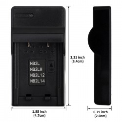 Ultra Slim USB Charger For Canon NB-2L Camera Battery