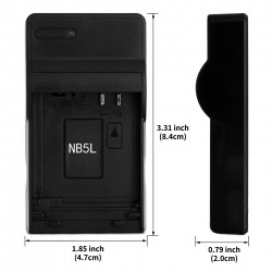 Ultra Slim USB Charger For Canon NB-5L Camera Battery