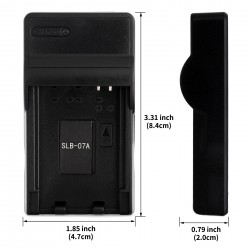 Ultra Slim USB Charger For Samsung SLB-07A Camera Battery