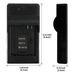 Ultra Slim USB Charger For Samsung SLB-10A Camera Battery