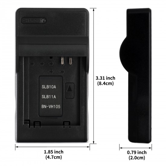 Ultra Slim USB Charger For Samsung SLB-10A Camera Battery