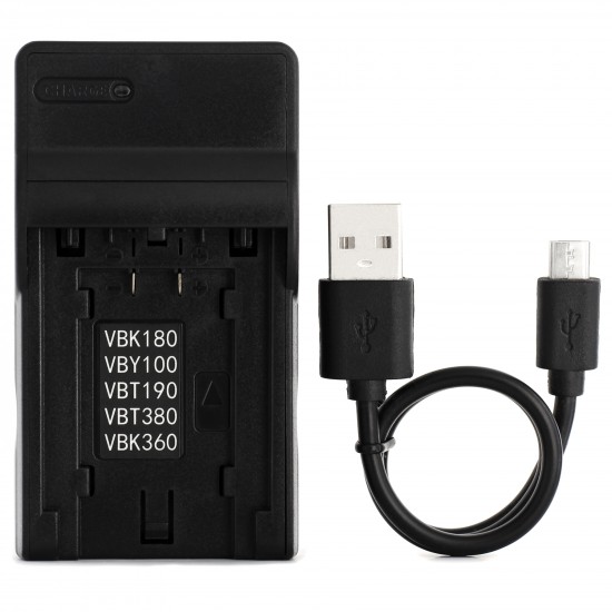 Ultra Slim USB Charger For Panasonic VW-VBY100 Camera Battery